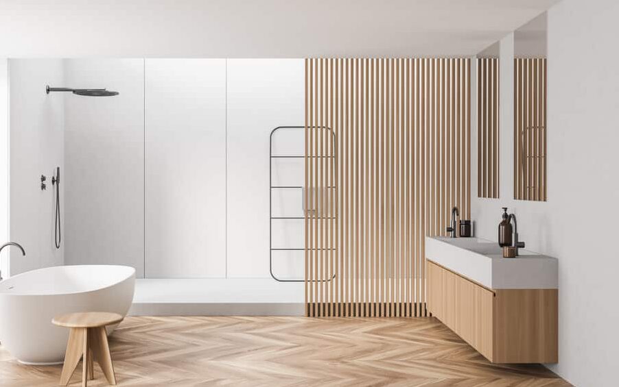 Panneau Tasseau Bois Salle De Bain
